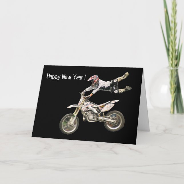 aerial new years holiday card (Front)