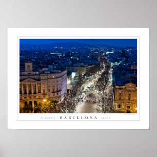 Aerial night view of the Boulevard (poster) Poster