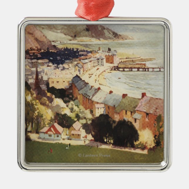 Aerial of Coast British Railways Poster Metal Tree Decoration (Front)