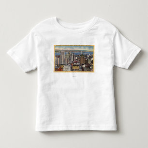 Aerial of Downtown, Bay Bridge View Toddler T-Shirt