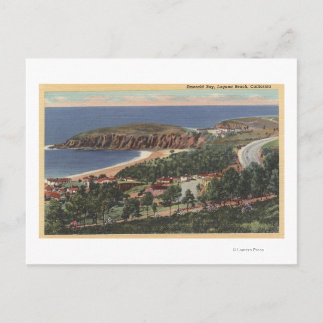 Aerial of Emerald Bay Postcard (Front)