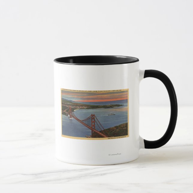 Aerial of Golden Gate Bridge & Bay Area Mug (Right)