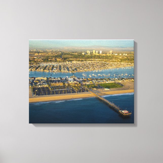 Aerial of Newport Beach California Canvas Print (Front)