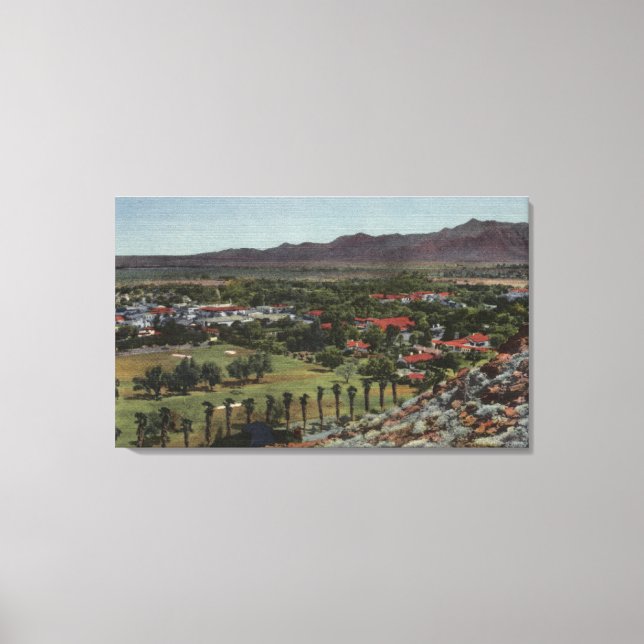 Aerial of O'Donnell Golf Course Canvas Print (Front)