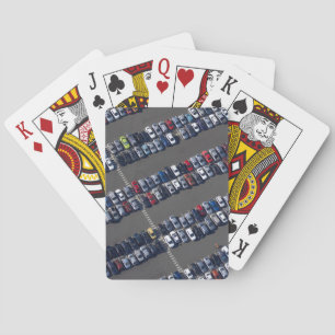 Aerial over Parking Lot Playing Cards