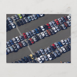 Aerial over Parking Lot Postcard