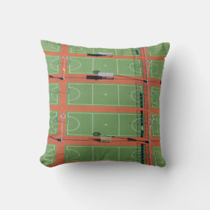 Aerial Over Tennis Courts Cushion
