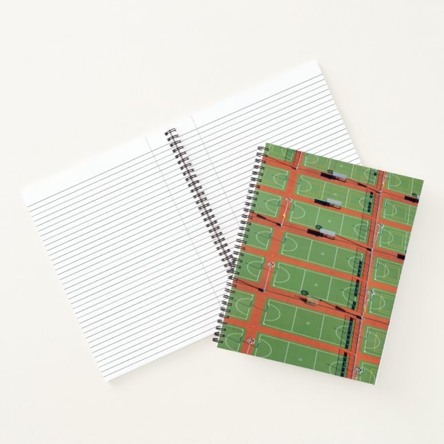 Aerial Over Tennis Courts Notebook (Inside)