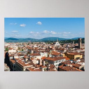 Aerial panoramic view of Florence - Tuscany, Italy Poster