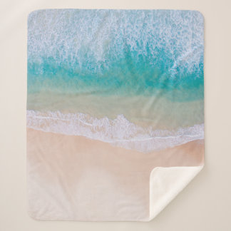 AERIAL PHOTO OF BODY OF WATER SHERPA BLANKET