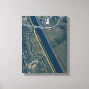 Aerial photo of city skyline canvas print