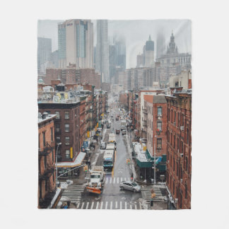 AERIAL PHOTO OF CITYSCAPE DURING DAYTIME FLEECE BLANKET