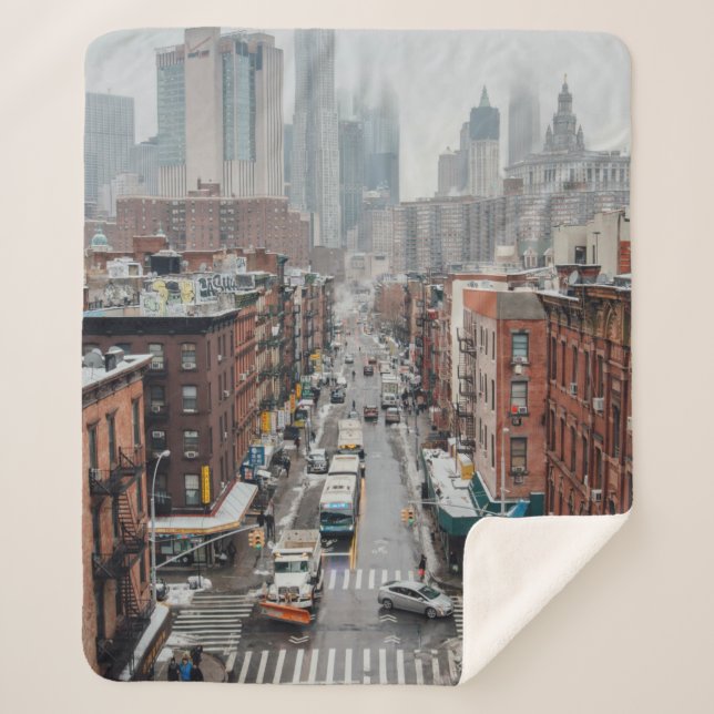 AERIAL PHOTO OF CITYSCAPE DURING DAYTIME SHERPA BLANKET (Front)