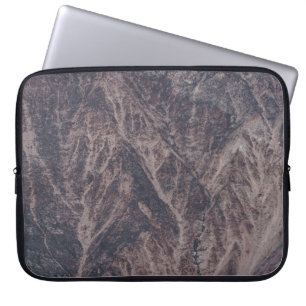 Aerial photograph of mountain ranges laptop sleeve