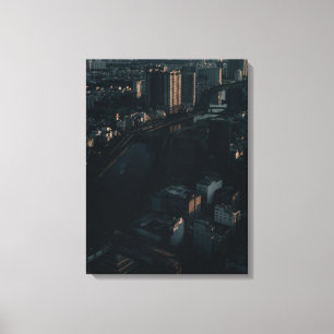 aerial photography of concrete high rise building canvas print