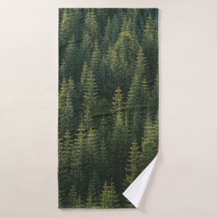 AERIAL PHOTOGRAPHY OF FOREST BATH TOWEL