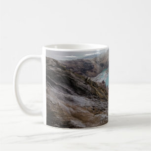 AERIAL PHOTOGRAPHY OF LAKE COVERED WITH FOGS COFFEE MUG