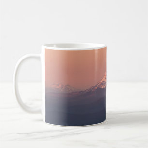 AERIAL PHOTOGRAPHY OF MOUNTAIN WITH SNOW COFFEE MUG