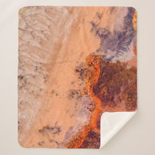 Aerial photography of mountains in the morning sherpa blanket