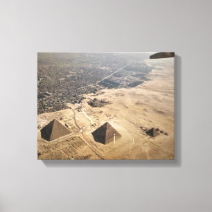 aerial photography of pyramids of Egypt Canvas Print