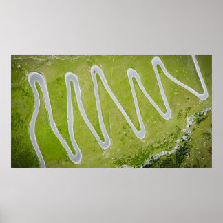 AERIAL PHOTOGRAPHY OF ROAD POSTER