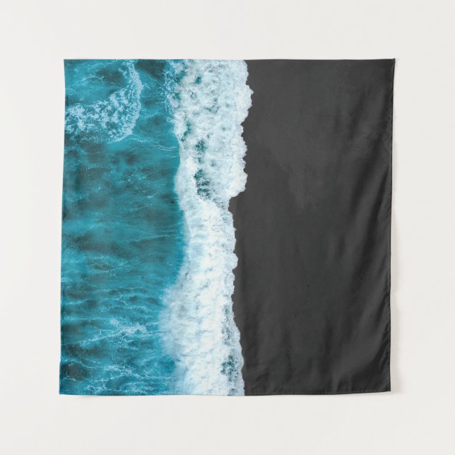 AERIAL PHOTOGRAPHY OF SEA WAVE TAPESTRY (Front)