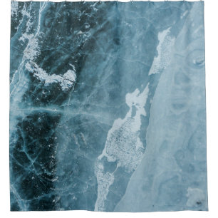 Aerial photography of sea waves during daytime shower curtain