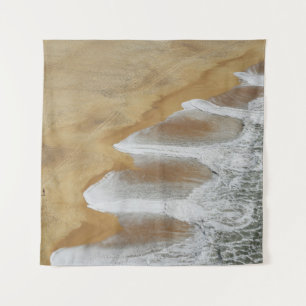 AERIAL PHOTOGRAPHY OF SEA WAVES TAPESTRY