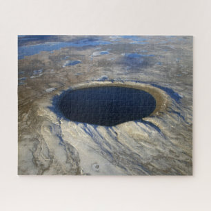 Aerial Pingualuit Crater, Quebec, Canada. Jigsaw Puzzle