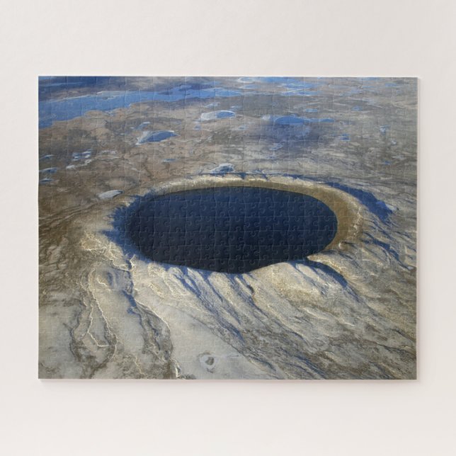 Aerial Pingualuit Crater, Quebec, Canada. Jigsaw Puzzle (Horizontal)