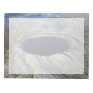 Aerial Pingualuit Crater, Quebec, Canada. Notepad