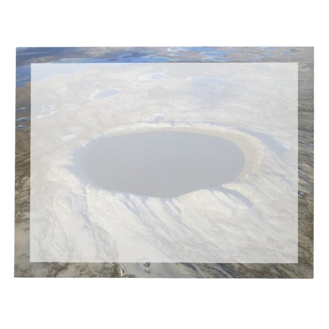 Aerial Pingualuit Crater, Quebec, Canada. Notepad (Front)