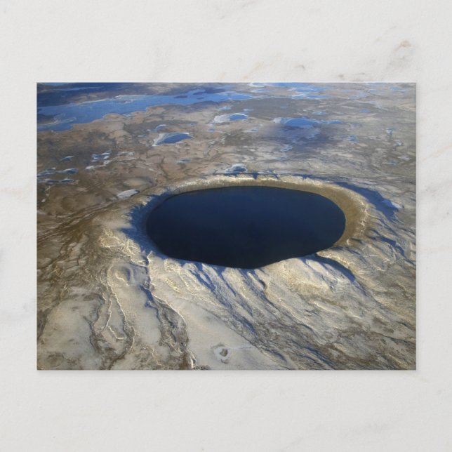 Aerial Pingualuit Crater, Quebec, Canada. Postcard (Front)