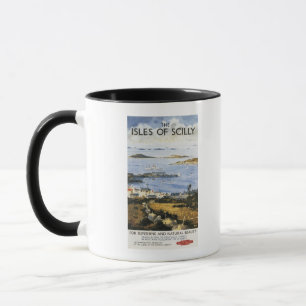Aerial Scene of Town and Dock Railway Poster Mug