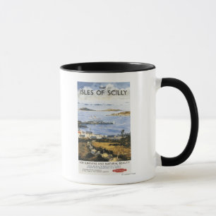 Aerial Scene of Town and Dock Railway Poster Mug