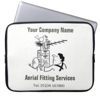 Aerial Services Cartoon Computer Sleeve
