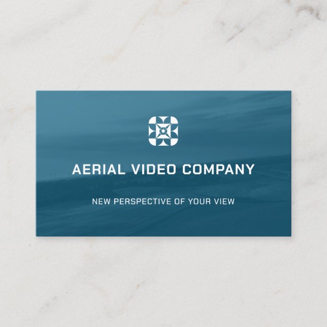 Aerial services logo drone business card (Front)
