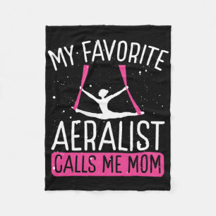 Aerial Silk Dancing Mum Mothers Day Aerial Hoop Ae Fleece Blanket