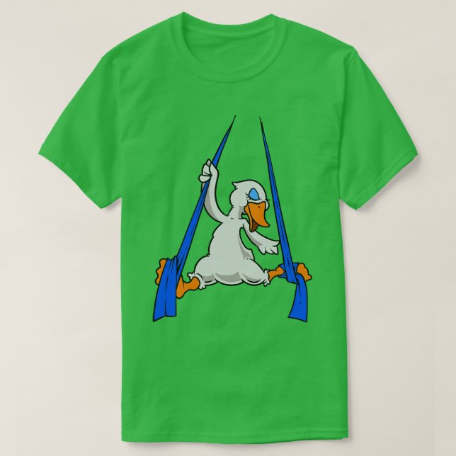 Aerial Silk Swan T-Shirt (Design Front)