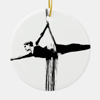Aerial Silks Dancer Ceramic Tree Decoration