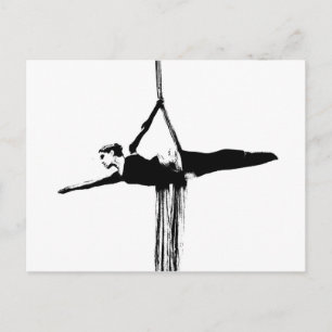 Aerial Silks Dancer Postcard