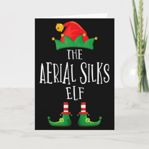 Aerial Silks Elf Shirt Family Matching Pyjamas Chr Card