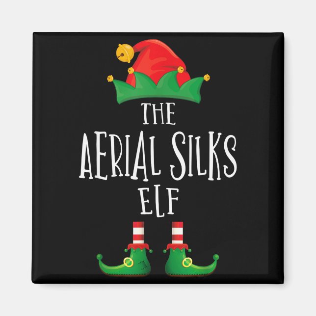 Aerial Silks Elf Shirt Family Matching Pyjamas Chr Magnet (Front)