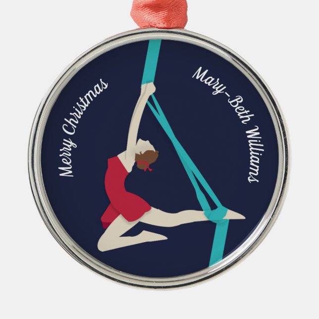 Aerial Silks Metal Tree Decoration (Front)