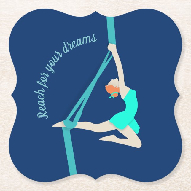 Aerial Silks Paper Coaster (Front)