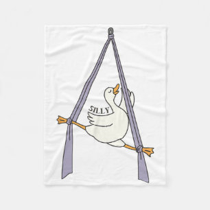 Aerial Silks Silly Goose Aerialist Acrotics Circus Fleece Blanket