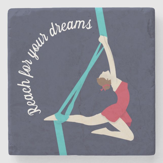 Aerial Silks Stone Coaster (Front)