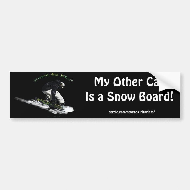 AERIAL SNOW BOARDER Series Bumper Sticker (Front)