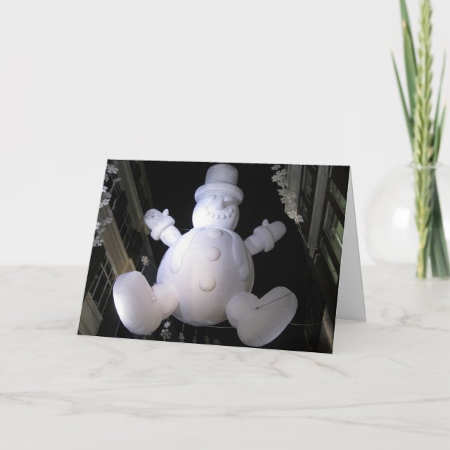 aerial snowman holiday card (Front)
