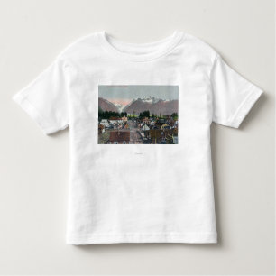 Aerial Summer View of the CityValdez, AK Toddler T-Shirt